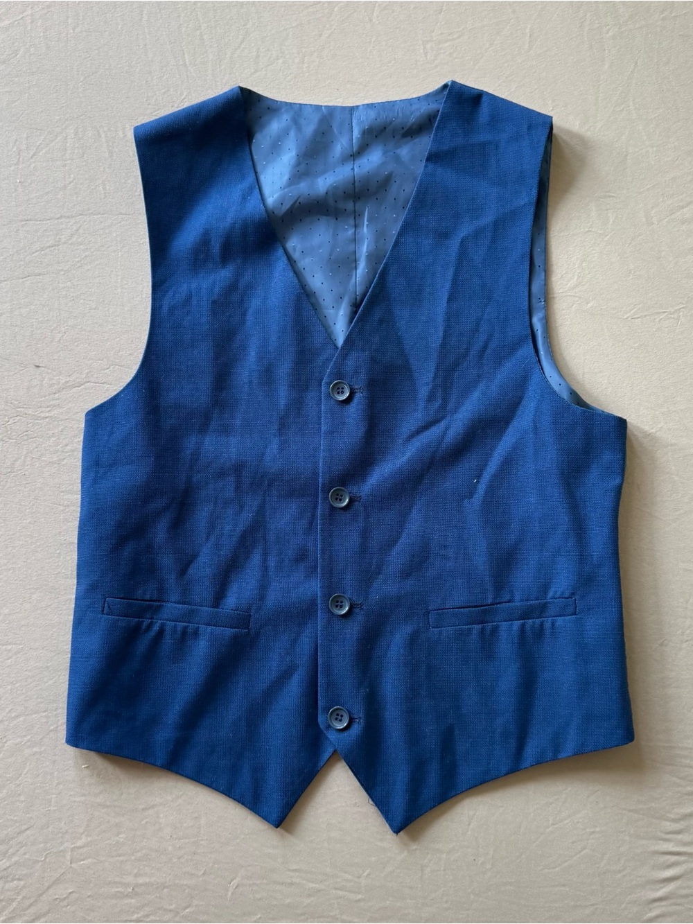 Boys Blue Waistcoat Suit Vest Jacket